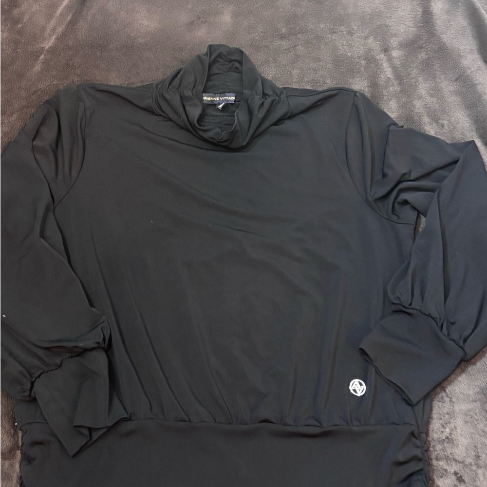 Adrienne Vittadini Black Turtleneck Blouse